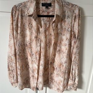 BANANA REPUBLIC Pink beige Patterned Blouse
